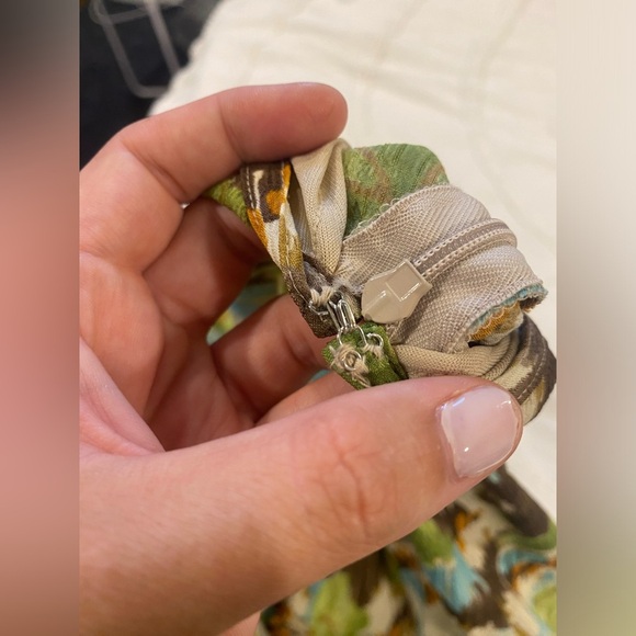 Vintage R.Q.T. Floral A-line Short MIDI Skirt Size 16 - Picture 5 of 7